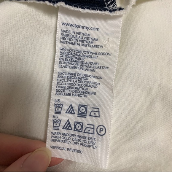 Tommy Hilfiger Emblem Polo T-Shirt - White/Green/Navy - Picture 7 of 8